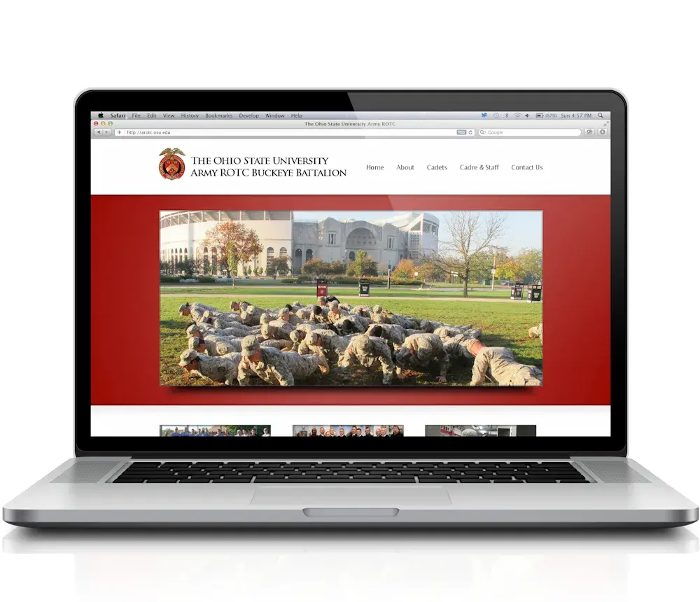 Ohio State Army ROTC website built by Columbus Website Design